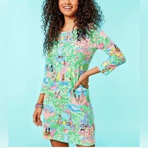 Lilly Pulitzer Vibrant Tropical Long Sleeve Dress